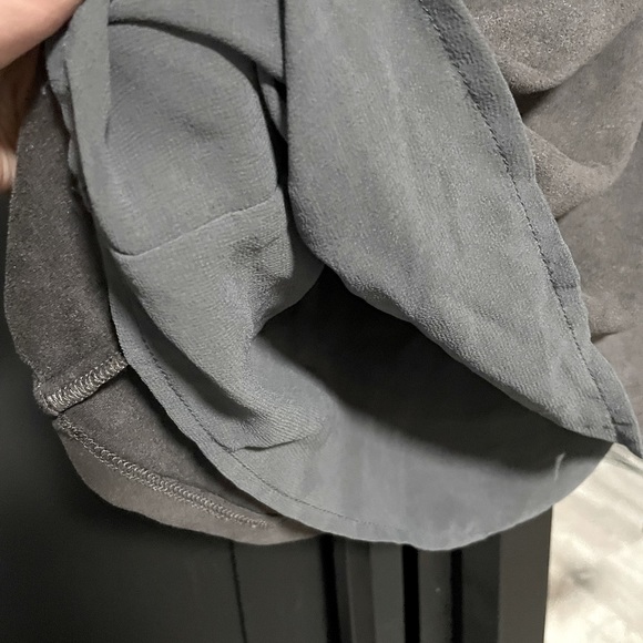 Off shoulder wide bell sleeved dark grey blouse with zipper back - Picture 2 of 3